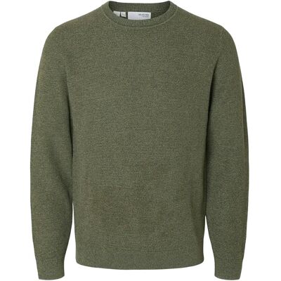 Selected Slmross Ls Knit Structure Crew Neck Noos XL DEEP FOREST XL Selected Slmross Ls Knit Structure Crew Neck Noos XL DEEP FOREST XL