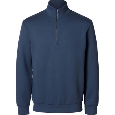 Selected Slhemanuel Soft Zip High Neck Sweat Noos S OCEANA S Selected Slhemanuel Soft Zip High Neck Sweat Noos S OCEANA S