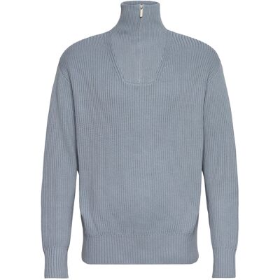 Selected Slhdry Ls Knit Relaxed Half Zip M DUSTY BLUE M Selected Slhdry Ls Knit Relaxed Half Zip M DUSTY BLUE M