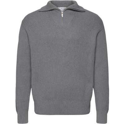 Selected Slhdry Ls Knit Relaxed Half Zip S MEDIUM GREY MELANGE S Selected Slhdry Ls Knit Relaxed Half Zip S MEDIUM GREY MELANGE S