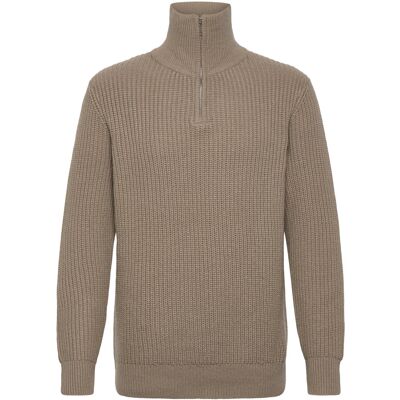 Selected Slmland Ls Knit Half Zip L GREIGE L Selected Slmland Ls Knit Half Zip L GREIGE L