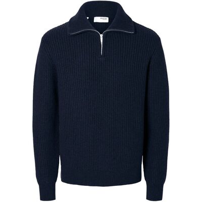 Selected Slmland Ls Knit Half Zip M SKY CAPTAIN M Selected Slmland Ls Knit Half Zip M SKY CAPTAIN M