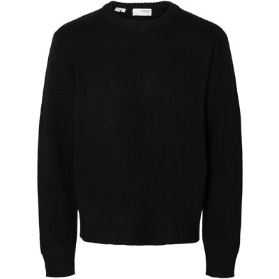 Selected Slmcody Ls Knit Crew Neck Noos M BLACK M Selected Slmcody Ls Knit Crew Neck Noos M BLACK M
