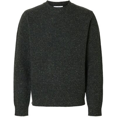 Selected Slmneil Ls Knit Neps Crew Neck M DARK GREY MELANGE M Selected Slmneil Ls Knit Neps Crew Neck M DARK GREY MELANGE M