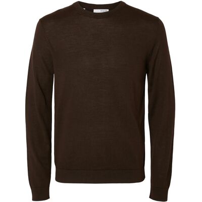 Selected Slmtray Ls Knit Merino Crew Neck Noos M DEMITASSE M Selected Slmtray Ls Knit Merino Crew Neck Noos M DEMITASSE M