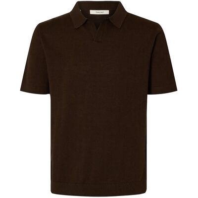Selected Slhmattis Ss Linen Blend Open Polo Noos M DELICIOSO M Selected Slhmattis Ss Linen Blend Open Polo Noos M DELICIOSO M