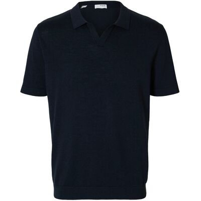 Selected Slhmattis Ss Linen Blend Open Polo Noos L SKY CAPTAIN L Selected Slhmattis Ss Linen Blend Open Polo Noos L SKY CAPTAIN L
