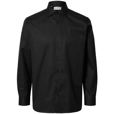 Selected Slhslim-Ethan Shirt Ls Spread Noos M BLACK M Selected Slhslim-Ethan Shirt Ls Spread Noos M BLACK M
