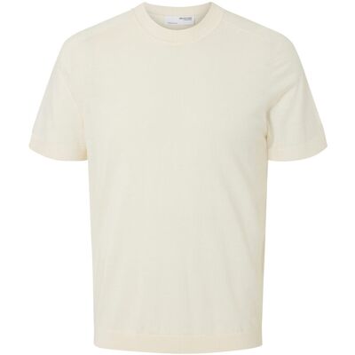Selected Slhtray Ss Knit Merino Crew Neck Noos S EGRET S Selected Slhtray Ss Knit Merino Crew Neck Noos S EGRET S