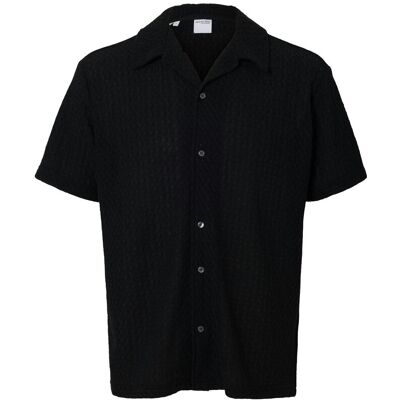 Selected Slhrelaxbane Ss Jersey Shirt S BLACK S Selected Slhrelaxbane Ss Jersey Shirt S BLACK S
