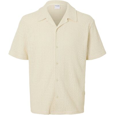 Selected Slhrelaxbane Ss Jersey Shirt S EGRET S Selected Slhrelaxbane Ss Jersey Shirt S EGRET S