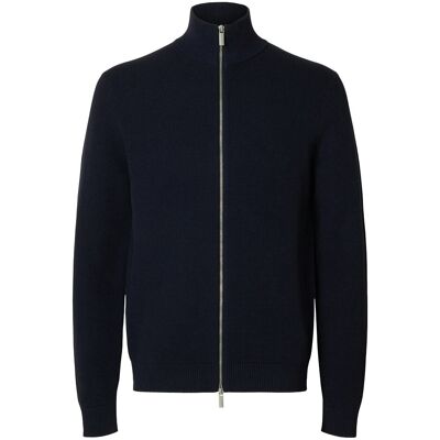 Selected Slmdane Ls Knit Structure Full Zip Noos M SKY CAPTAIN M Selected Slmdane Ls Knit Structure Full Zip Noos M SKY CAPTAIN M