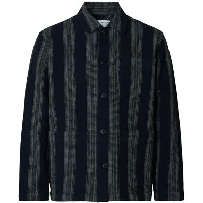 Selected Slhtony Waffle Stripe Overshirt S SKY CAPTAIN S Selected Slhtony Waffle Stripe Overshirt S SKY CAPTAIN S