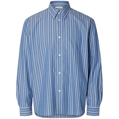 Selected Slhrlxben Stripe Ls Shirt M MEDIEVAL BLUE M Selected Slhrlxben Stripe Ls Shirt M MEDIEVAL BLUE M