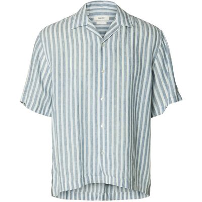 Selected Slhrlxkylian Linen Ss Shirt Resort M BLUE MIRAGE M Selected Slhrlxkylian Linen Ss Shirt Resort M BLUE MIRAGE M
