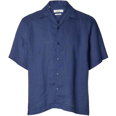 Selected Slhrlxkylian Linen Ss Shirt Resort M OCEANA M Selected Slhrlxkylian Linen Ss Shirt Resort M OCEANA M