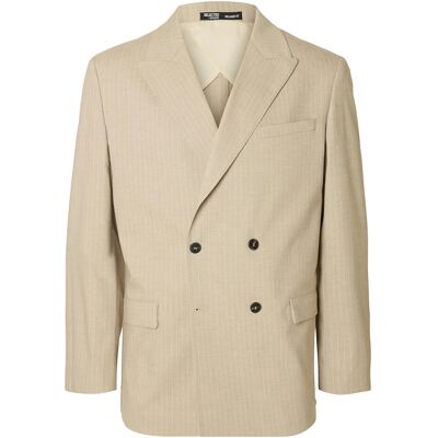 Selected Slhrelaxed- Finn Pinstriped Db Blz 54 SAND 54 Selected Slhrelaxed- Finn Pinstriped Db Blz 54 SAND 54