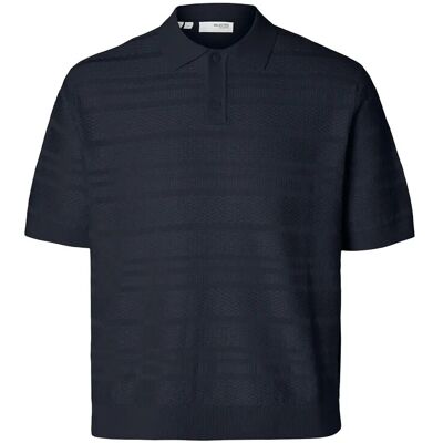 Selected Slhfoam Ss Knit Relaxed Structure Polo M SKY CAPTAIN M Selected Slhfoam Ss Knit Relaxed Structure Polo M SKY CAPTAIN M
