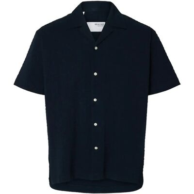 Selected Slhrelaxed-Ace Seersucker Ss Shirt M SKY CAPTAIN M Selected Slhrelaxed-Ace Seersucker Ss Shirt M SKY CAPTAIN M