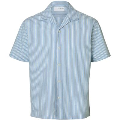 Selected Slhrlxholger Mix Ss Shirt S LIGHT BLUE S Selected Slhrlxholger Mix Ss Shirt S LIGHT BLUE S