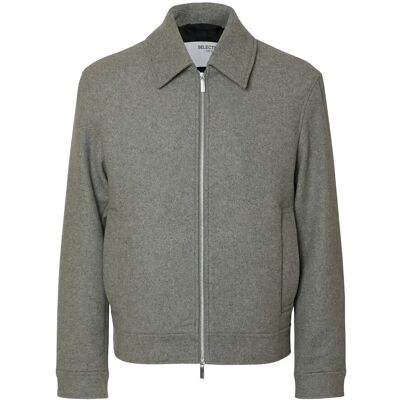 Selected Slmphilip Wool Blend Jkt Noos L GREY MELANGE L Selected Slmphilip Wool Blend Jkt Noos L GREY MELANGE L