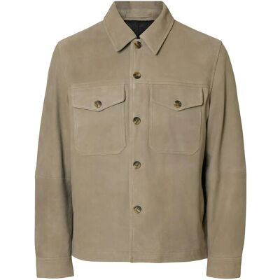 Selected Slhthom Suede Overshirt Noos XXL DESERT TAUPE XXL Selected Slhthom Suede Overshirt Noos XXL DESERT TAUPE XXL