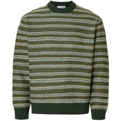 Selected Slhrevy Ls Knit Relaxed Jac Crew Neck XXL DEEP FOREST XXL Selected Slhrevy Ls Knit Relaxed Jac Crew Neck XXL DEEP FOREST XXL
