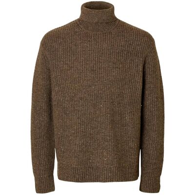 Selected Slhland Ls Knit Relaxed Roll Neck S COFFEE BEAN S Selected Slhland Ls Knit Relaxed Roll Neck S COFFEE BEAN S