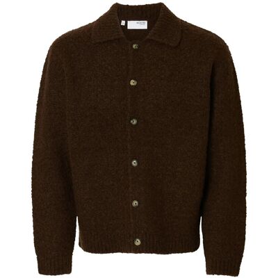 Selected Slhloyd Ls Knit Boucle Polo Cardigan XL DEMITASSE XL Selected Slhloyd Ls Knit Boucle Polo Cardigan XL DEMITASSE XL