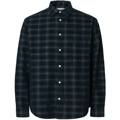 Selected Slmregclaus Cord Yd Check Ls Shirt M NAVY BLAZER M Selected Slmregclaus Cord Yd Check Ls Shirt M NAVY BLAZER M