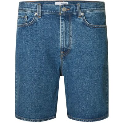 Selected Slhreg Alex Mid Blue Denim Shorts S MEDIUM BLUE DENIM S Selected Slhreg Alex Mid Blue Denim Shorts S MEDIUM BLUE DENIM S