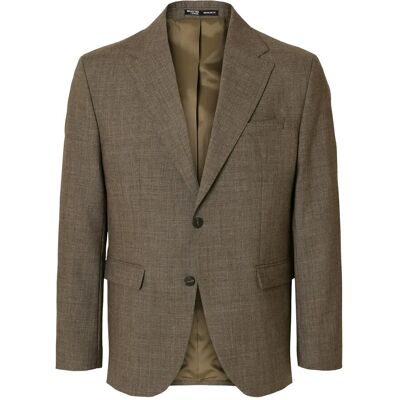 Selected Slhreg-Russel Wool Blz 46 LIGHT BROWN MELANGE 46 Selected Slhreg-Russel Wool Blz 46 LIGHT BROWN MELANGE 46
