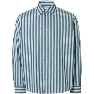 Selected Slhrlxhenric Stripe Ls Shirt M DARK GREEN M Selected Slhrlxhenric Stripe Ls Shirt M DARK GREEN M
