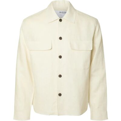Selected Slhrelaxed-Wyatt Linen Overshirt 54 EGRET 54 Selected Slhrelaxed-Wyatt Linen Overshirt 54 EGRET 54