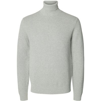 Selected Slmdane Ls Knit Structure Roll Neck Noos L LIGHT GREY MELANGE L Selected Slmdane Ls Knit Structure Roll Neck Noos L LIGHT GREY MELANGE L