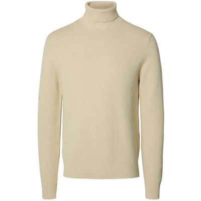 Selected Slmdane Ls Knit Structure Roll Neck Noos XXL OATMEAL XXL Selected Slmdane Ls Knit Structure Roll Neck Noos XXL OATMEAL XXL