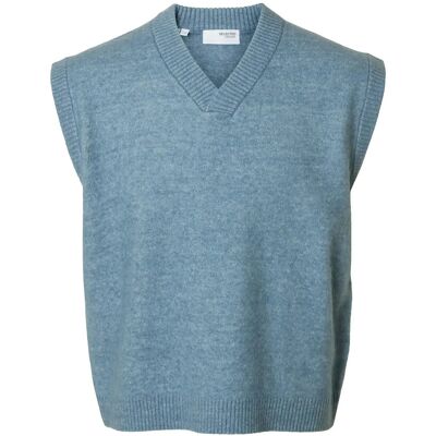 Selected Slhrai Sl Knit V-Neck Relaxed Waistcoat L BLUE MIRAGE L Selected Slhrai Sl Knit V-Neck Relaxed Waistcoat L BLUE MIRAGE L