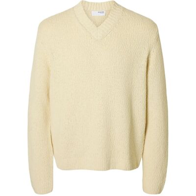 Selected Slhangus Ls Knit Relaxed V-Neck M ANGORA M Selected Slhangus Ls Knit Relaxed V-Neck M ANGORA M