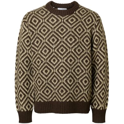 Selected Slhremi Ls Knit Relaxed Crew Neck M DELICIOSO M Selected Slhremi Ls Knit Relaxed Crew Neck M DELICIOSO M