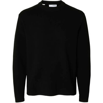 Selected Slhteller Fn Relaxed Crew Neck Noos M BLACK M Selected Slhteller Fn Relaxed Crew Neck Noos M BLACK M