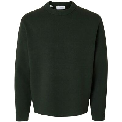 Selected Slhteller Fn Relaxed Crew Neck Noos M DEEP FOREST M Selected Slhteller Fn Relaxed Crew Neck Noos M DEEP FOREST M