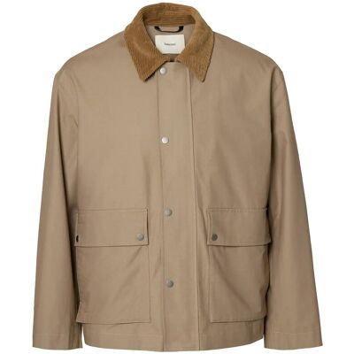 Selected Slhkyle Cotton Jkt Noos S WEATHERED TEAK S Selected Slhkyle Cotton Jkt Noos S WEATHERED TEAK S