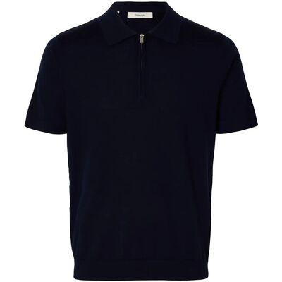 Selected Slhtray Ss Knit Half Zip Polo Noos XXL NAVY BLAZER XXL Selected Slhtray Ss Knit Half Zip Polo Noos XXL NAVY BLAZER XXL