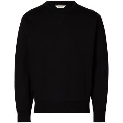 Selected Slmrelaxluke Ls Sweat Crew Neck Noos L BLACK L Selected Slmrelaxluke Ls Sweat Crew Neck Noos L BLACK L