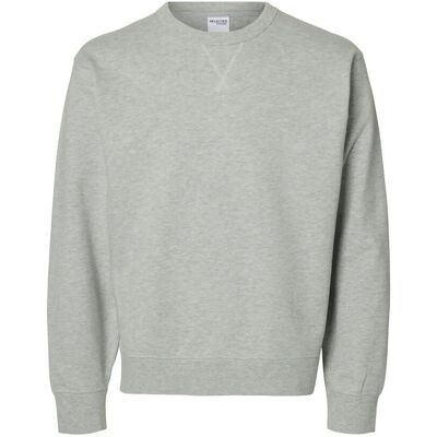 Selected Slmrelaxluke Ls Sweat Crew Neck Noos XXL LIGHT GREY MELANGE XXL Selected Slmrelaxluke Ls Sweat Crew Neck Noos XXL LIGHT GREY MELANGE XXL