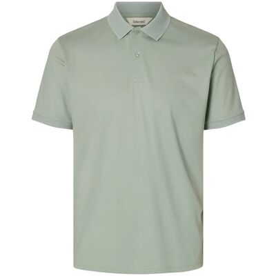 Selected Slmfave Button Ss Polo Noos XXL AQUA GRAY XXL Selected Slmfave Button Ss Polo Noos XXL AQUA GRAY XXL