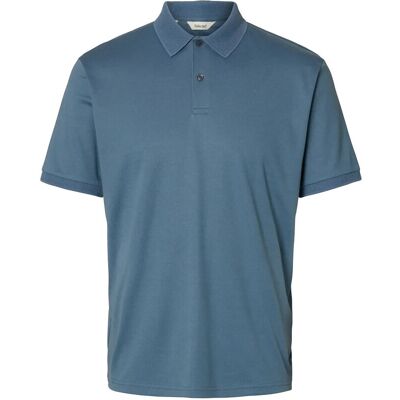 Selected Slmfave Button Ss Polo Noos S BLUE MIRAGE S Selected Slmfave Button Ss Polo Noos S BLUE MIRAGE S