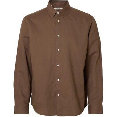 Selected Slmregclay Linenblend Ls Shirt Cla Noos M CHOCOLATE CHIP M Selected Slmregclay Linenblend Ls Shirt Cla Noos M CHOCOLATE CHIP M