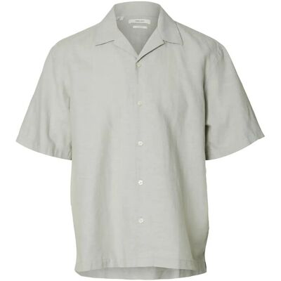 Selected Slmrlxclay Linenblend Ss Shirt Res Noos M AQUA GRAY M Selected Slmrlxclay Linenblend Ss Shirt Res Noos M AQUA GRAY M