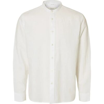 Selected Slmregclay Linenblend Ls Shirt Band Noos S BRIGHT WHITE S Selected Slmregclay Linenblend Ls Shirt Band Noos S BRIGHT WHITE S